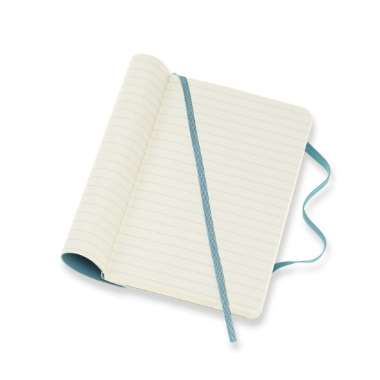 Piezīmju grāmata Moleskine Classic 9x14cm, 192 lapas, līniju, mīkstos vākos, gaiši zila