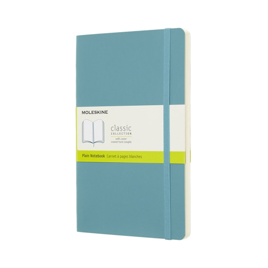 Записная книжка Moleskine Classic Soft Cover, Blue, Плоское раскрытие на 180°