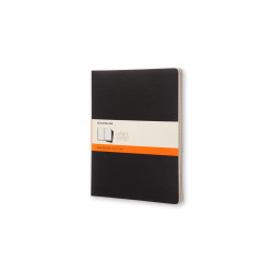 Piezīmju grāmata Moleskine Cahier 21x30cm, līniju, mīkstie vāki, 3gab., melns