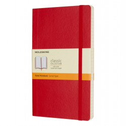 Блокнот Moleskine Classic Soft Cover, Red, Раскладывается на 180°