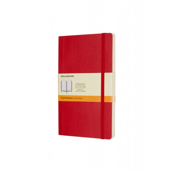 Блокнот Moleskine Classic Soft Cover, Red, Раскладывается на 180°
