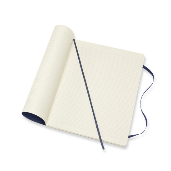 Piezīmju grāmata Moleskine Classic 19х25cm, līniju, mīkstie vāki, zils