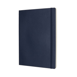Piezīmju grāmata Moleskine Classic 19х25cm, baltās lapas, mīkstie vāki, zils