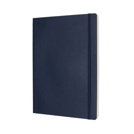 Piezīmju grāmata Moleskine Classic 19х25cm, baltās lapas, mīkstie vāki, zils