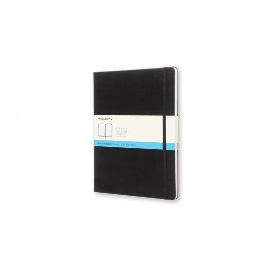 Piezīmju grāmata Moleskine Classic 19x25cm, punktains, cietie vāki, melns