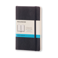 Piezīmju grāmata Moleskine Classic 9x14cm, punktains, mīkstie vāki, melns