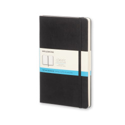 Piezīmju grāmata ar gumiju Moleskine Classic 13x21cm, 192 lapas, punktota, mīkstos vākos, melns