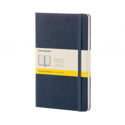 Piezīmju grāmata Moleskine Classic 13x21cm, rūtiņu, cietie vāki, zils