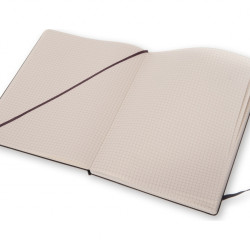 Piezīmju grāmata Moleskine Classic 19x25cm, rūtiņu, cietie vāki, melns
