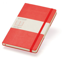 Piezīmju grāmata Moleskine Classic 13x21cm, līniju, cietie vāki, sarkans