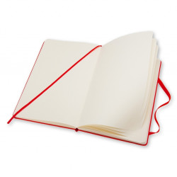 Piezīmju grāmata Moleskine Classic 13x21cm, baltās lapas, cietie vāki, sarkans
