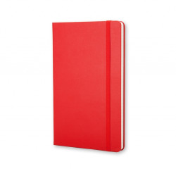 Piezīmju grāmata Moleskine Classic, 13x21cm, rūtiņu, cietie vāki, sarkans