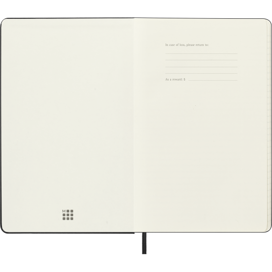Kalendārs-piezīmju grāmata Moleskine 2025/26, 13x21cm, nedēļa, cieti vāki, melna