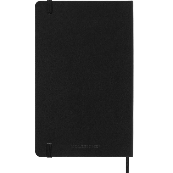 Kalendārs-piezīmju grāmata Moleskine 2025/26, 13x21cm, nedēļa, cieti vāki, melna
