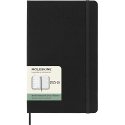 Еженедельник Moleskine 18 месяцев, Black, Открытие на 180°