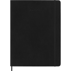 Kalendārs-piezīmju grāmata Moleskine 2025/26, 19x25cm, nedēļa, mīksti vāki, melna