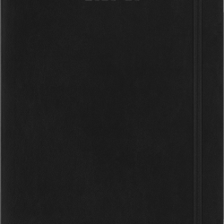 Kalendārs-piezīmju grāmata Moleskine 2025/26, 19x25cm, nedēļa, mīksti vāki, melna