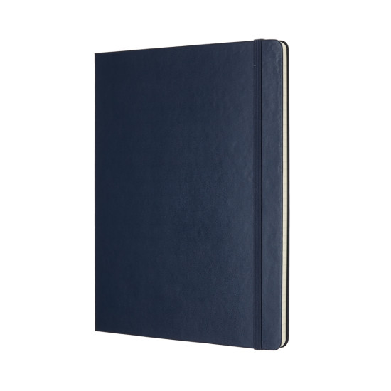 Piezīmju grāmata Moleskine Classic 19x25cm, līniju, cietie vāki, zila