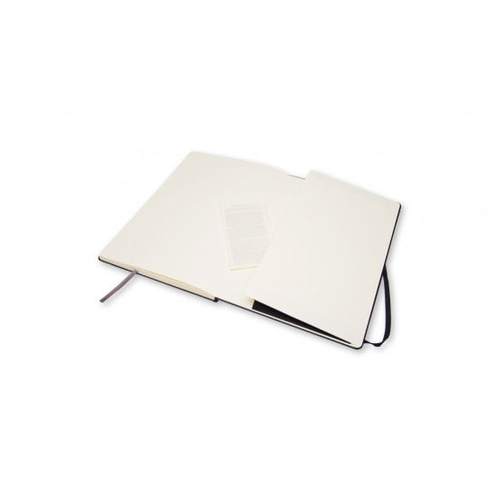 Skiču grāmata Moleskine A4, cietie vāki, baltas lapas, melna