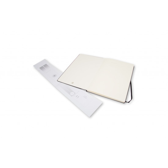 Skiču grāmata Moleskine A4, cietie vāki, baltas lapas, melna