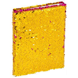 Тетрадь SEQUIN, Gold/Pink, Reversible Sequins