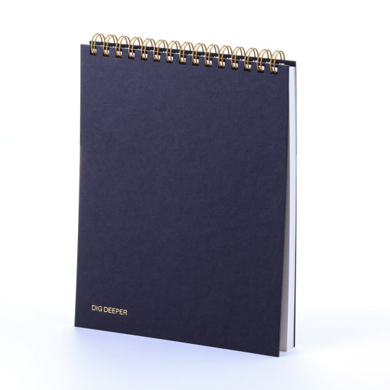 Piezīmju grāmata ar spirāli Sketch Gold A4, 96 lapas