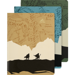 Piezīmju grāmatas Moleskine Lord of the Rings XL 19x25cm, 3gab/iep., līniju, mīkstos vākos