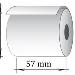 Termopapīra kases lente 57x54mm, 43m