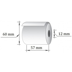 Термобумага College Termorull, White, Индикатор конца рулона