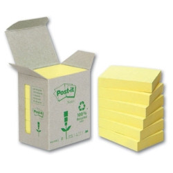 Līmlapiņas 3M Post-It Recycling 38x51mm, 6gab/iep, dzeltenas