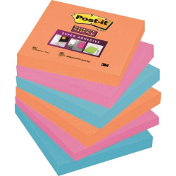 Līmlapiņas 3M Post-It Super Sticky Bangkok 76x76mm, 6x90 lapiņas