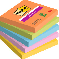 Līmlapiņas 3M Post-It® Super Sticky Boost 76x76mm, 5x90 lapiņas, asorti