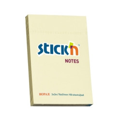 Līmlapiņas StickN 21006 51x76mm, 100 lapiņas, gaiši dzeltenas