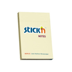 Līmlapiņas StickN 21006 51x76mm, 100 lapiņas, gaiši dzeltenas