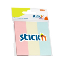 Līmlapiņas StickN 21128 76x25mm, 3x50 lapiņas, pasteļa krāsu asorti