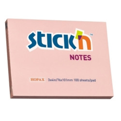 *Līmlapiņas StickN 21151 76x102mm, 100 lapiņas, rozā
