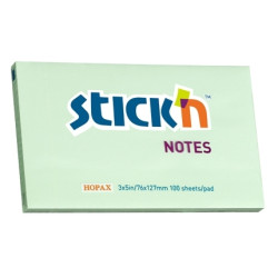 Līmlapiņas StickN 21156 76x127mm, 100 lapiņas, gaiši zaļas