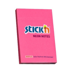 Līmlapiņas StickN 21161 51x76mm, 100 lapiņas, neona rozā