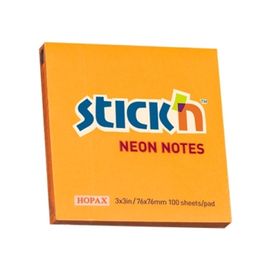 Стикеры Stick'N 21164, Neon Orange, Надёжный клей