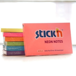 Līmlapiņas StickN 21170 76x127mm, 100 lapiņas, neona rozā