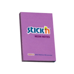 Līmlapiņas StickN 21208 51x76mm, 100 lapiņas, neona violetas