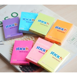 Līmlapiņas StickN 21208 51x76mm, 100 lapiņas, neona violetas