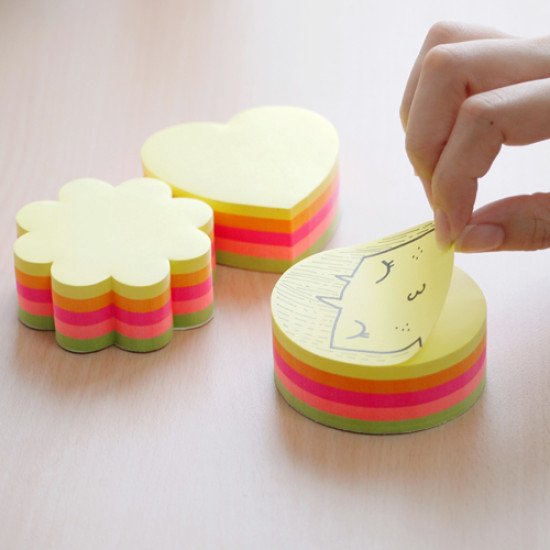 *Līmlapiņas StickN 21356 64x67mm, 250 lapiņas, sirds forma, neona
