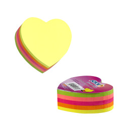 *Līmlapiņas StickN 21356 64x67mm, 250 lapiņas, sirds forma, neona