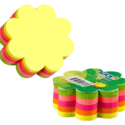 *Līmlapiņas StickN 21357 64x67mm, 250 lapiņas, zieda forma, neona krāsās