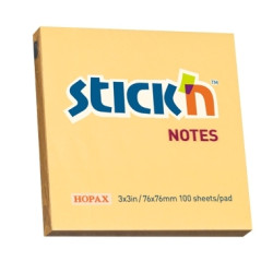 Līmlapiņas StickN 21391 76x76mm, 100 lapiņas, gaiši oranžas
