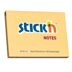 *Līmlapiņas StickN 21392 76x102mm, 100 lapiņas, oranžas