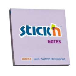Līmlapiņas StickN 21403 76x76mm, 100 lapiņas, violetas