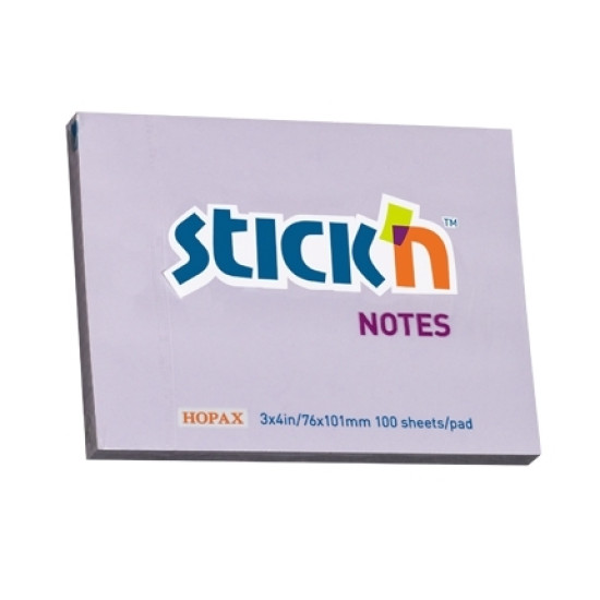 Līmlapiņas StickN 21404 76x102mm, 100 lapiņas, violetas