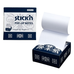 Клейкие листки StickN 21428, Одноручная выдача, Белый